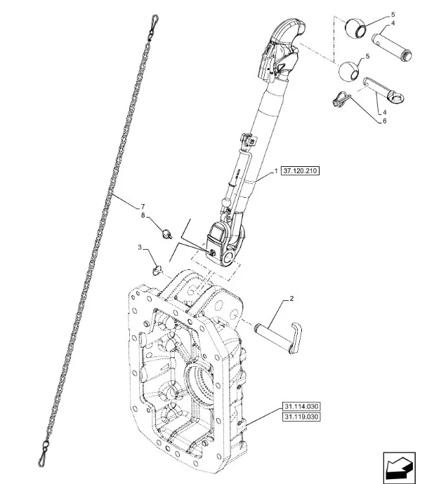 47779820 - Тягакрюк в сб. верх. нав. задн. TMT7/MXMPm.